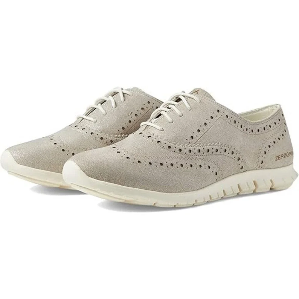Cole Haan Zerogrand W27409 Oxford Women's US 5 Gray Wingtip Dress Shoes ZPO1883
